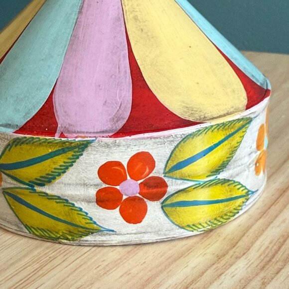 Vintage Tonals Mexican Hand-Painted Funnel By Ser.Mel Tonala Jal Decor - Picture 6 of 9